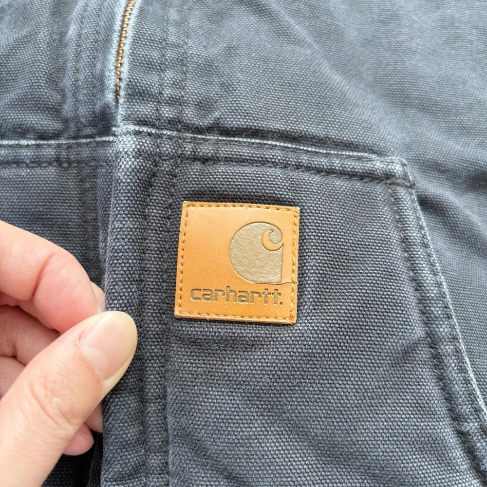 Carhartt Boys' Duck Canvas Active Jacket with Quilted Lining, Black (Sz S / 7-8)